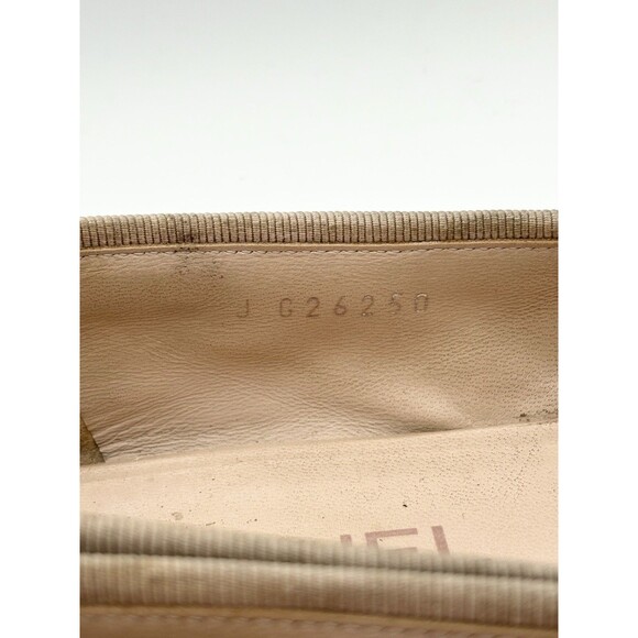 Chanel Ballet Flats Pink Quilted Leather w/ CC Logo Toe & Ribbon Sz EU 35.5 5.5 - Picture 9 of 15